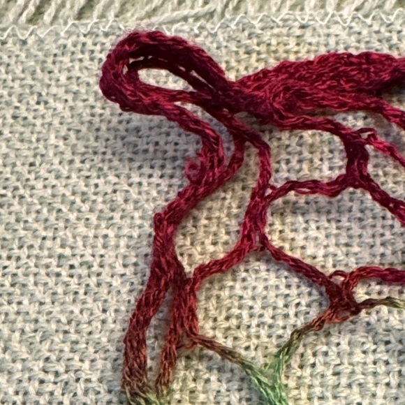 Multi-colored Crochet Ruffled Scarf - Picture 14 of 16